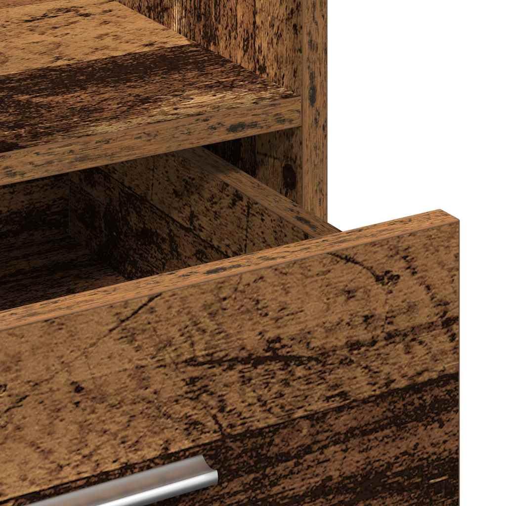 Rednerpult mit Rollen, Altholz Holzwerkstoff, Verstellbarer Stehpult für Zuhause, Computer, Arbeit, Büro, Schreibtisch, 100 kg