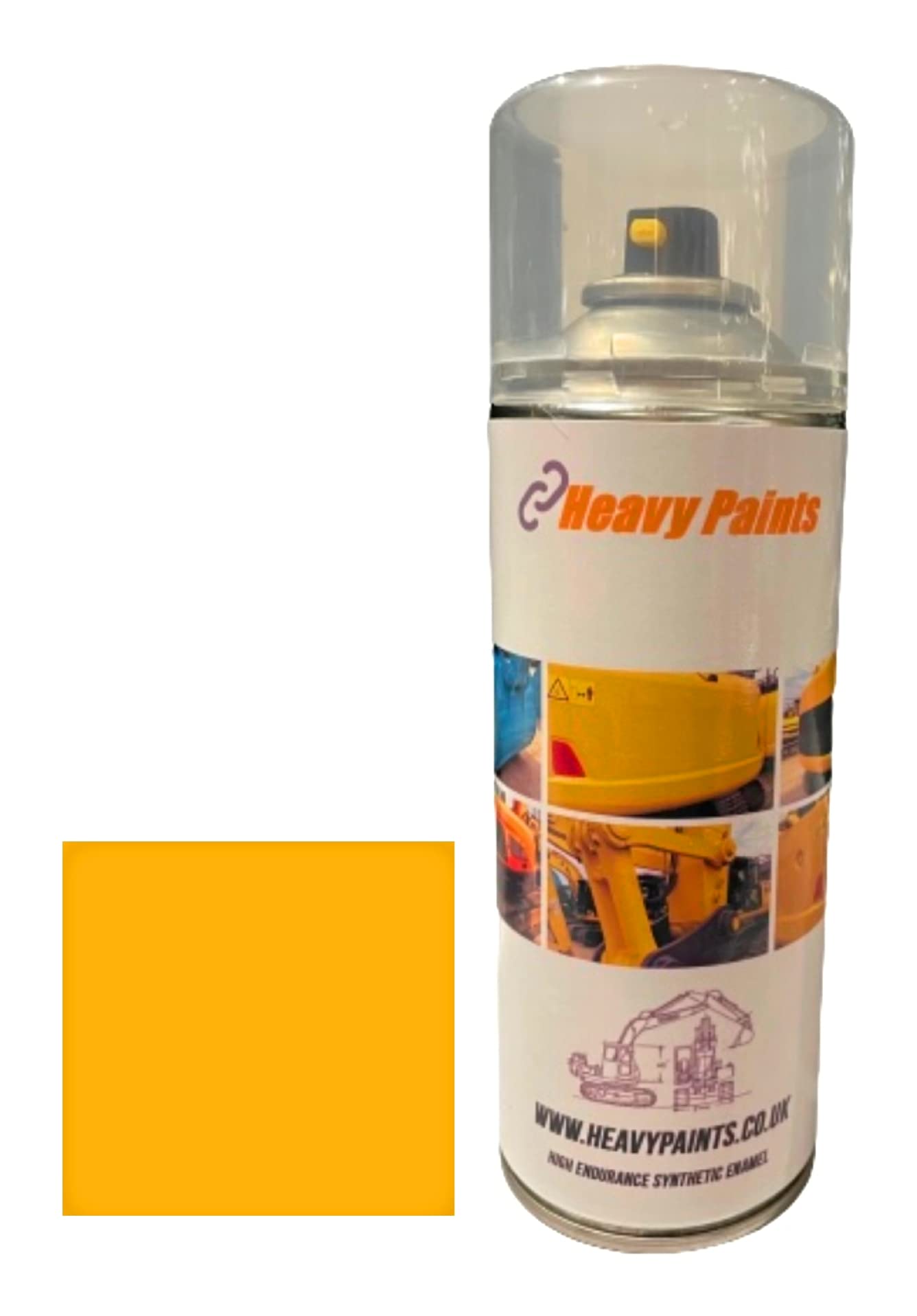 Heavy Paints Yellow Compatible With Hyundai Excavator Synthetic Enamel Paint 400Ml Aerosol