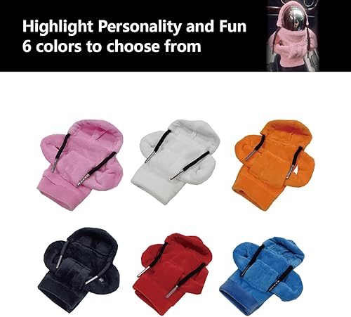 Miniatura 3 de Sudadera con capucha para palanca de cambios, sudadera con capucha divertida para cambio de marchas, accesorios interiores de automóviles rosa y
