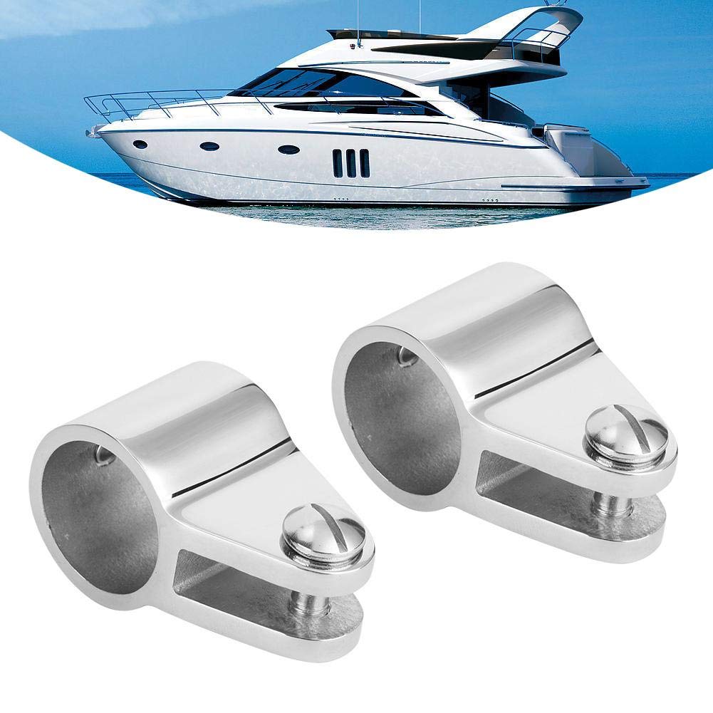 Marine Hardware Aufsteckbar, Marine Marine Jaw Slides, 2Pcs Edelstahl Bimini Top Marine Hardware Fitting für aufblasbare Fiberglas Yachten(25mm)