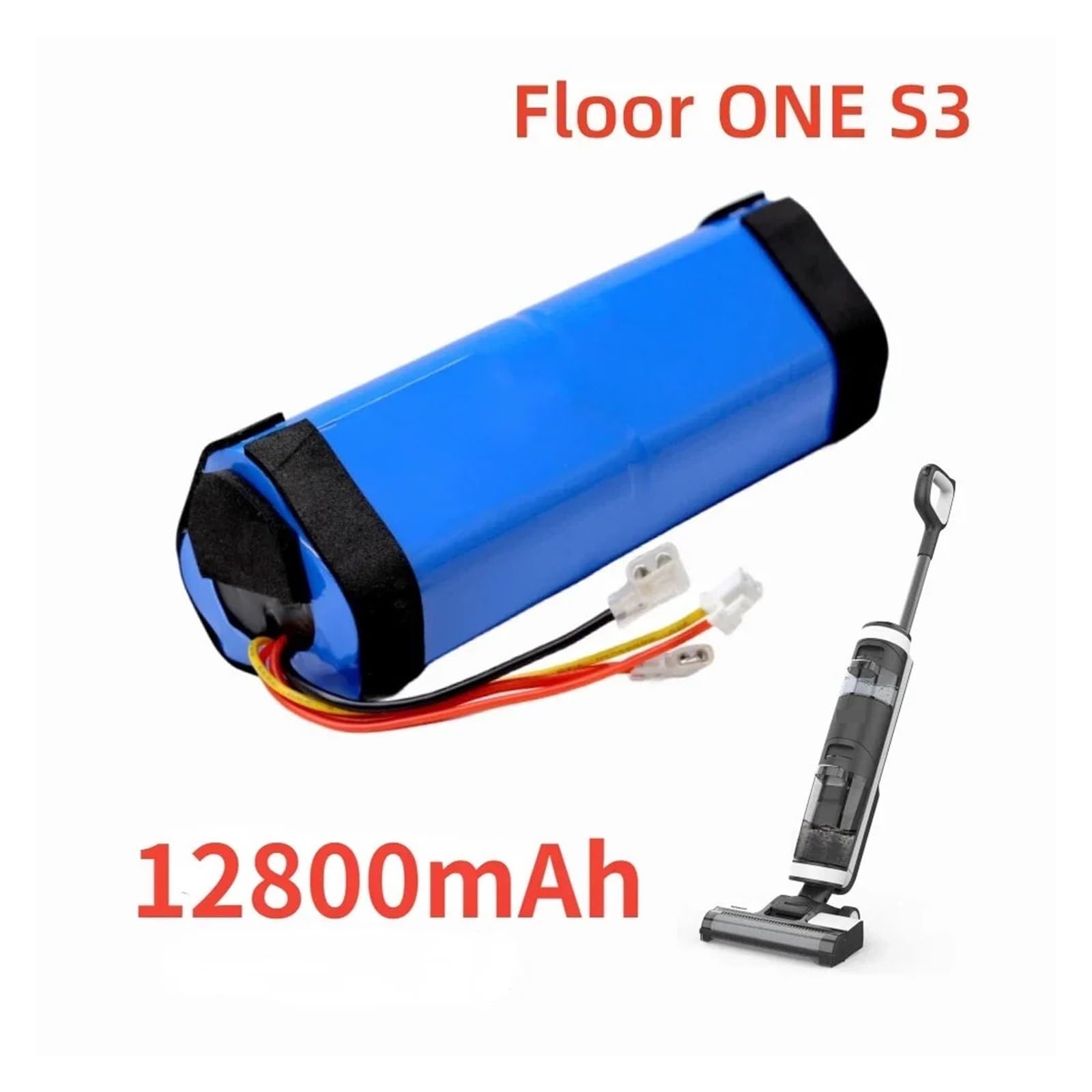 Paquete de baterías de repuesto, batería de alimentación, compatible con la batería de limpieza de suelos Tineco Floor ONE S3 (color: 12800 mAh)