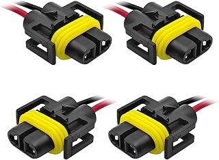 H11 H9 H8 880 881 Female Adapter Wiring Harness Socket Connector 12V, Socket Female Wire Harness Connectors, Automobile Accessories For Headlight Or Fog Light (Pack of 4)