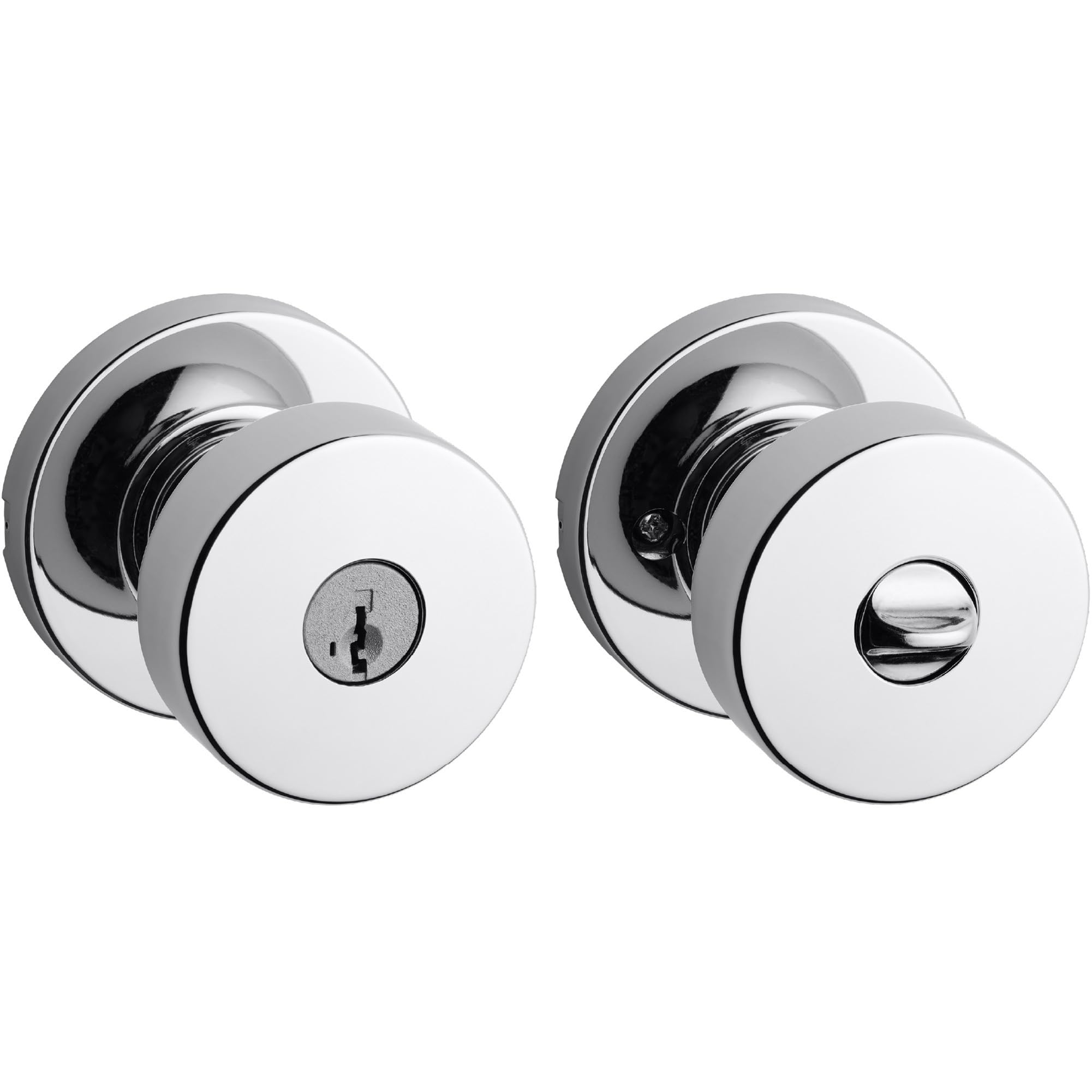 Kwikset 740PSK RDT 26 SMT 6AL RCS K3 Chrome One-Side Cylinder Door Handleset