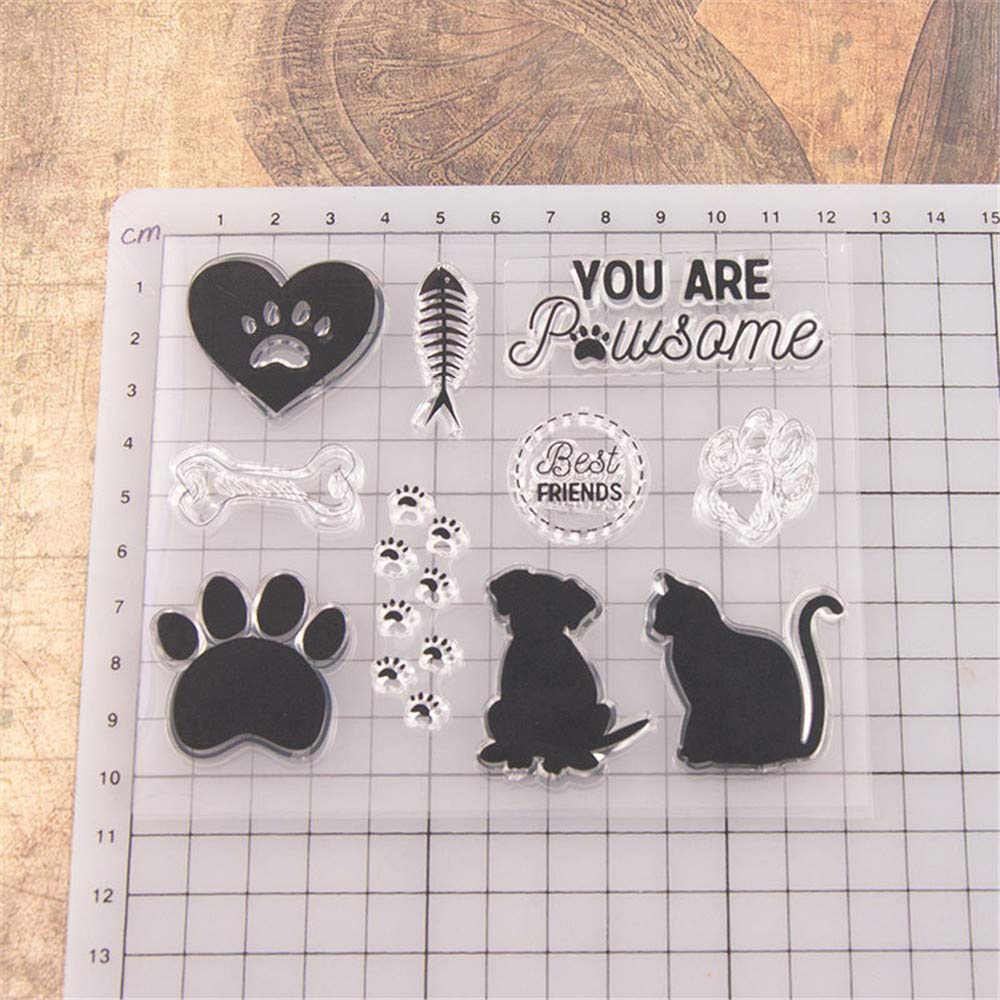 GIVBRO Timbro per goffratura in silicone trasparente per biglietti fai da te, scrapbooking, album fotografici, artigianato, Parigi