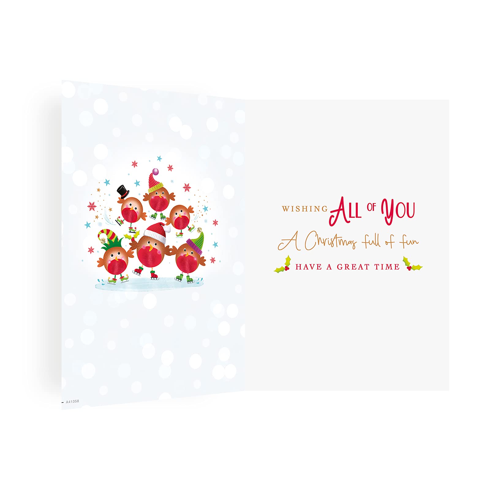 Carte De Noël Traditionnelle « To All Of You » – 17,8 X 12,7