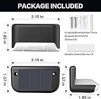 Vista 4 de Solar Deck Lights Outdoor, 4Pcs Solar Step Lights, Waterproof LED Solar Lights for Outdoor Stairs, Step, Fence, Yard, Patio, Railing, Garden and