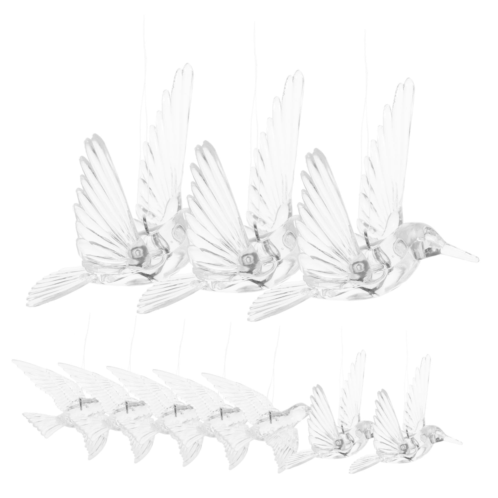 SOIMISS 3 Sätze DIY Transparenter Vogel Kristall Kolibri Hochzeit Decke Hängende Weihnachtsbaum Ornament Dekoration Hochzeitsdekor Ornamente Zum Basteln Ornamente Für 10 Stück * 3