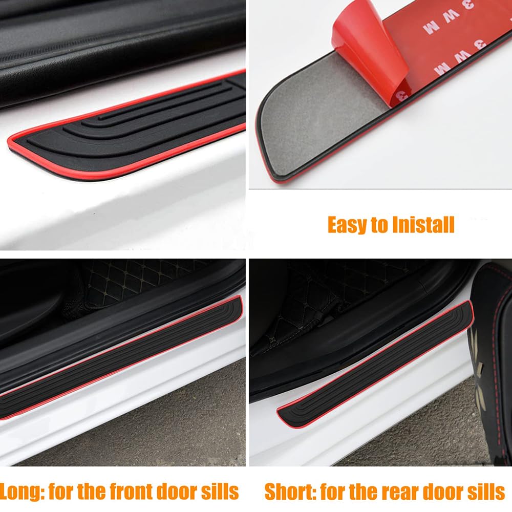 Factory OEM Nissan Altima Black Front Door Sill Scuff Plates (Left & Right) 999G6-UW010