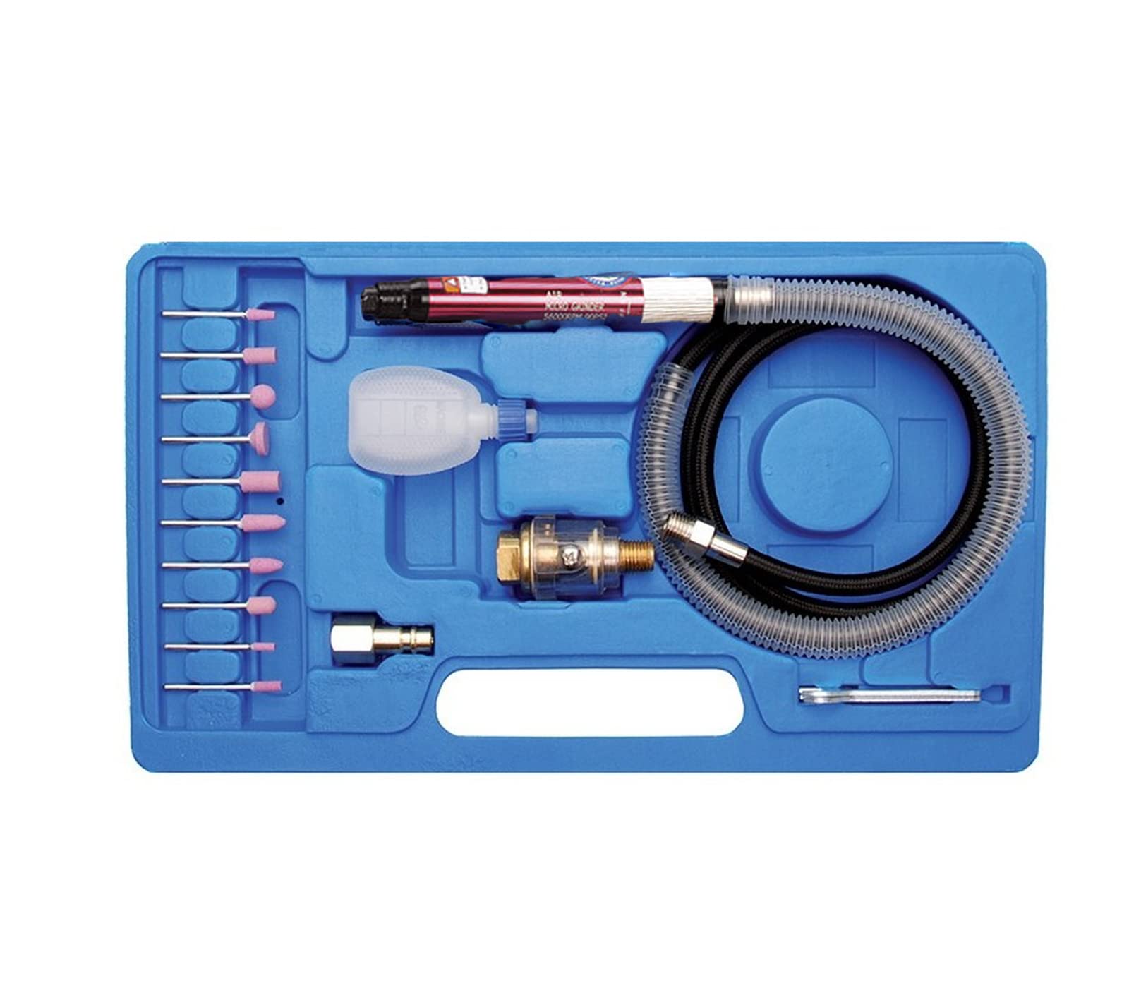 CLICLED Micro Smerigliatrice Aria 1/8 Pollici Penna Pneumatica Rossa 65.000 rpm
