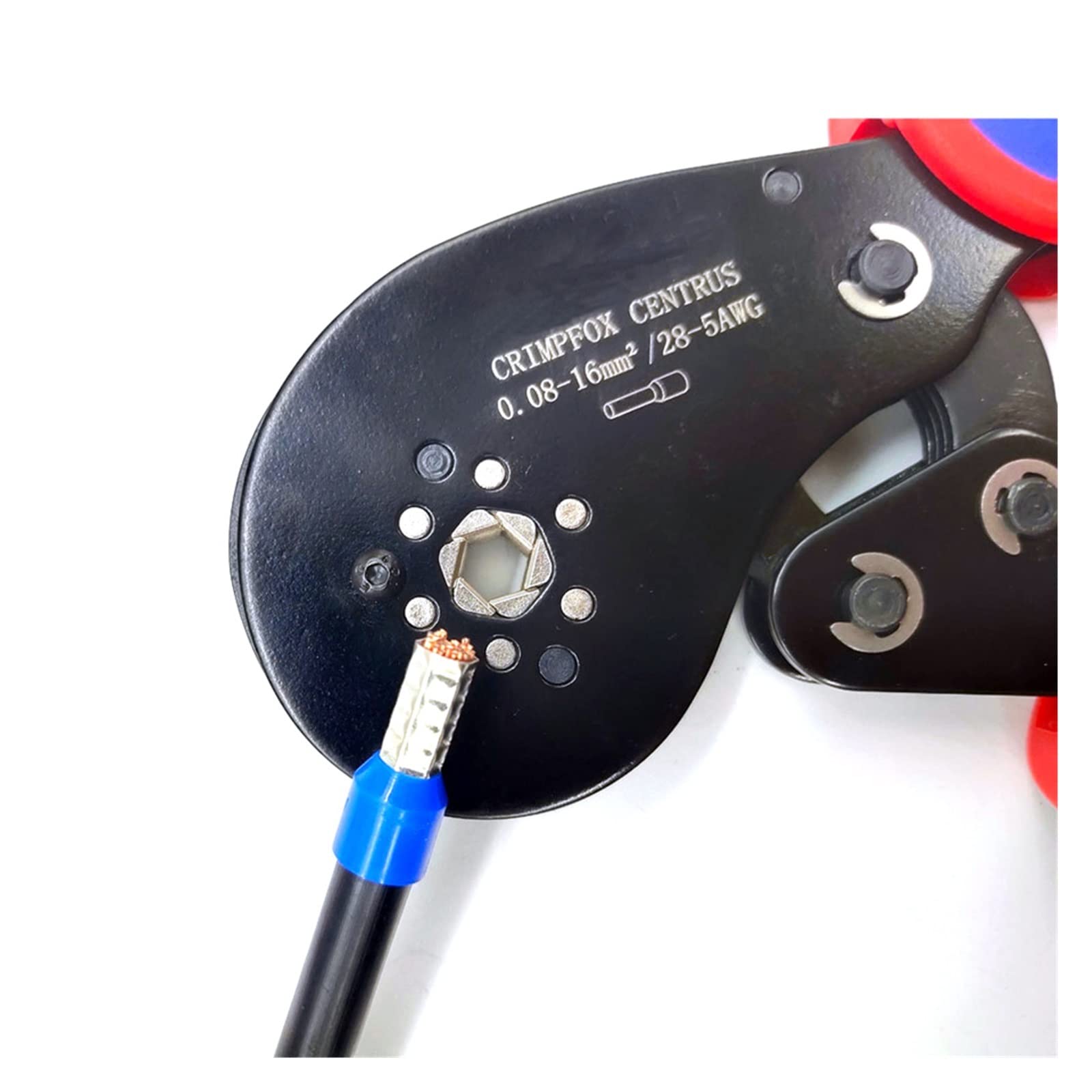 HSC8 16-6 0.08-16mm² zestaw szczypiec do zaciskania końcówek rurowych narzędzie do zaciskania złączy tulejowych precyzyjny zestaw zacisków elektrycznych perfection (Color : HSC8 16-6)