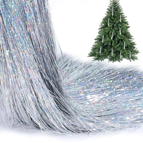 Lametta Weihnachtsbaum, Glitzer Weihnachtsbaum Dekoration Folien...