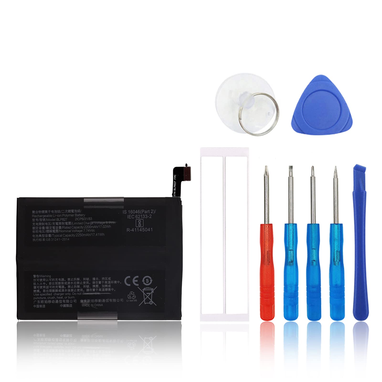 【2024 New】 Replacement Battery BLP827 Compatible with OnePlus 9 PRO with Tools