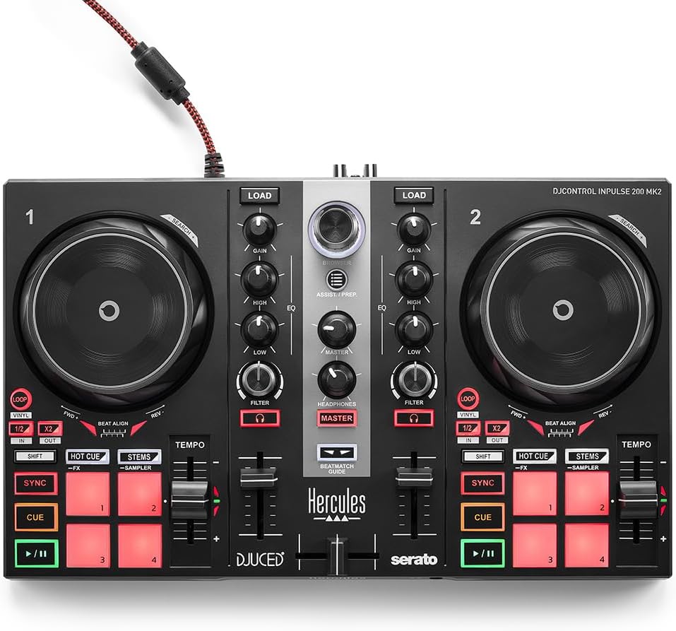 Hercules DJControl Inpulse 200 MK2 — Ideal DJ Controller for Learning to Mix — Software
