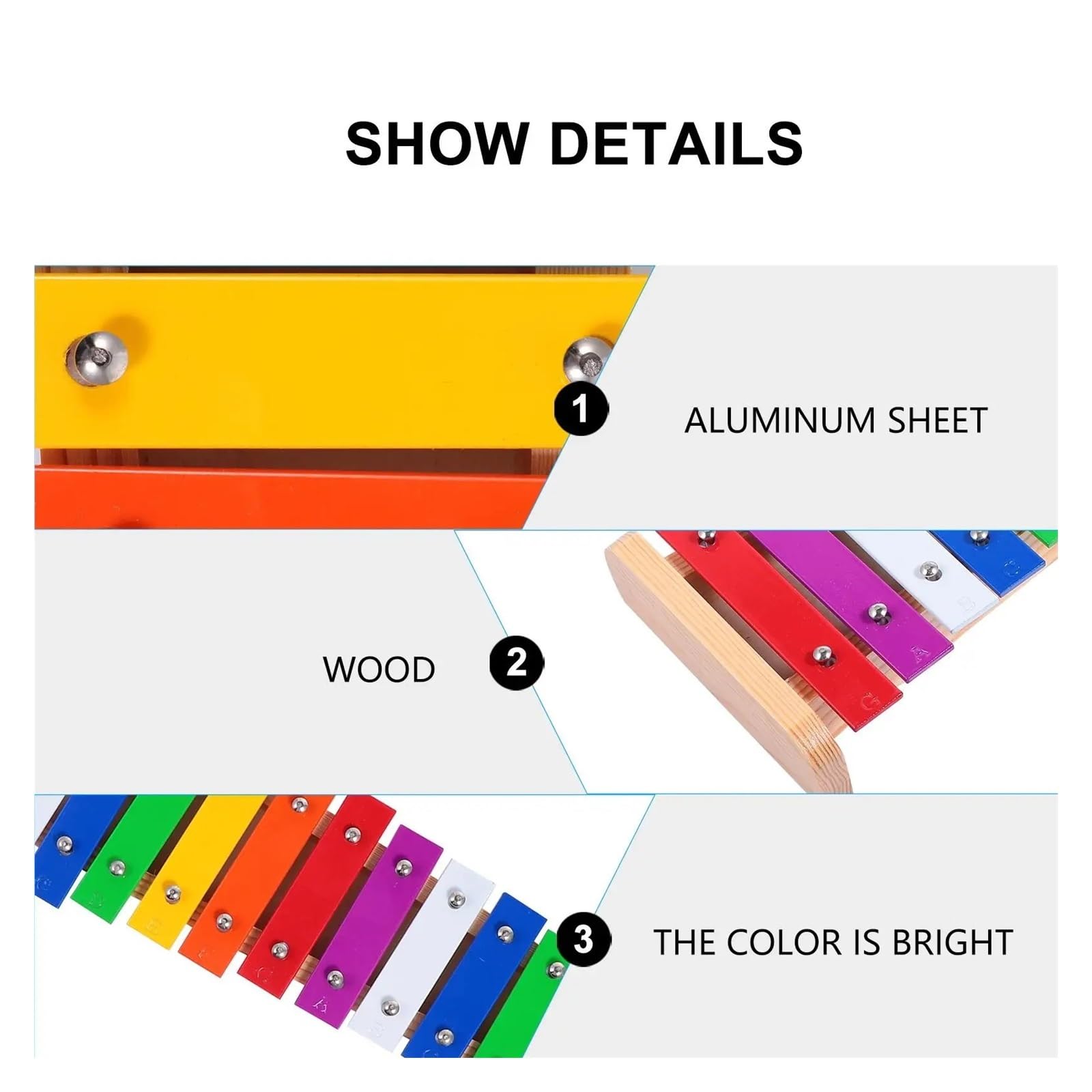 15 Notes Percussion Xylophone | Glockenspiel for bambini in legno