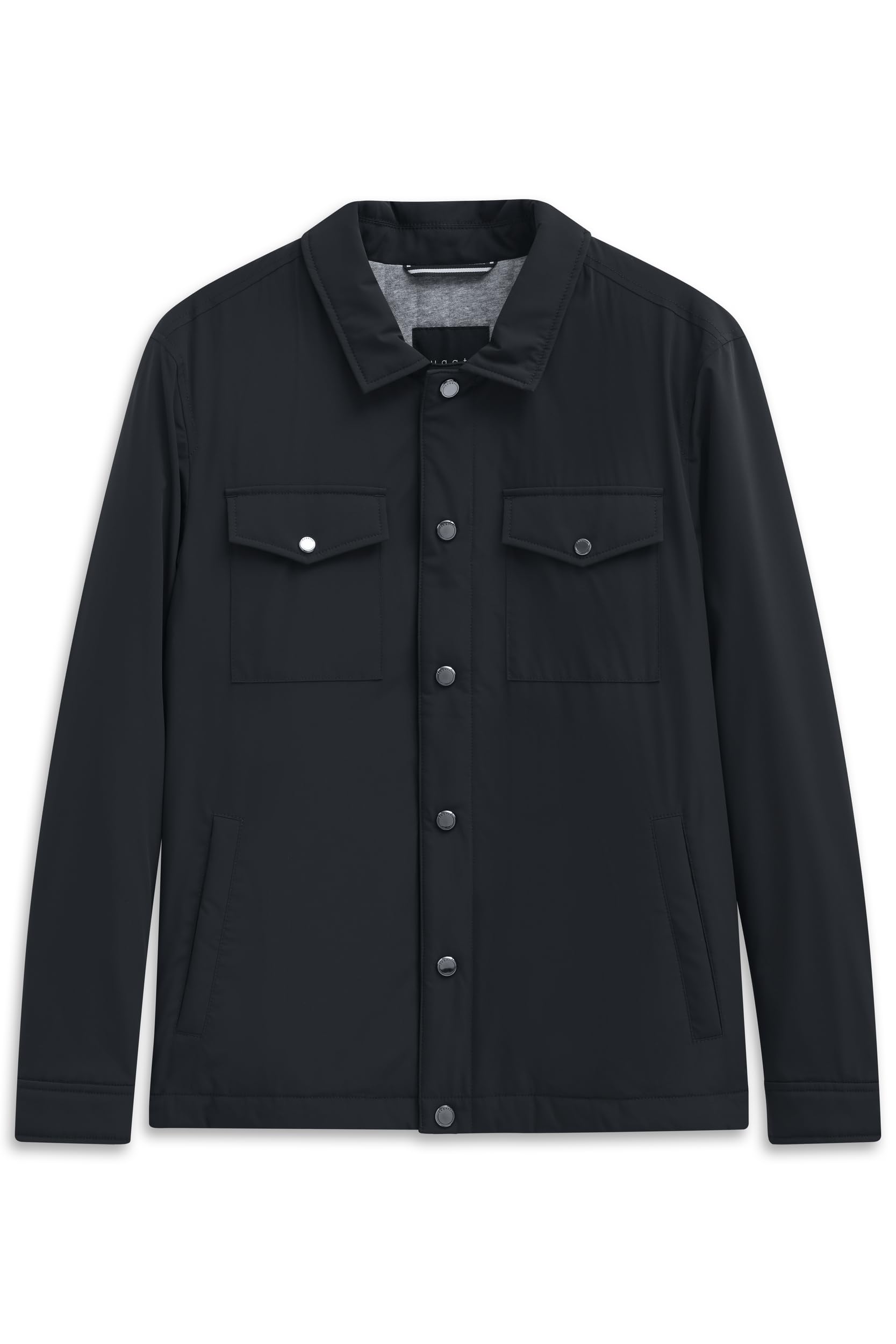 bugatti Herren Übergangsjacke 879200-81036 Regular Fit Flexcity Stretch leicht Soft Druckknöpfe Innentasche Hemdenkragen