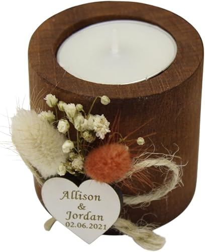 Candelabros cilíndricos personalizados, velas de madera, velas para el hogar, decoración de fiesta, velas de té y candelabros, recuerdos de boda,