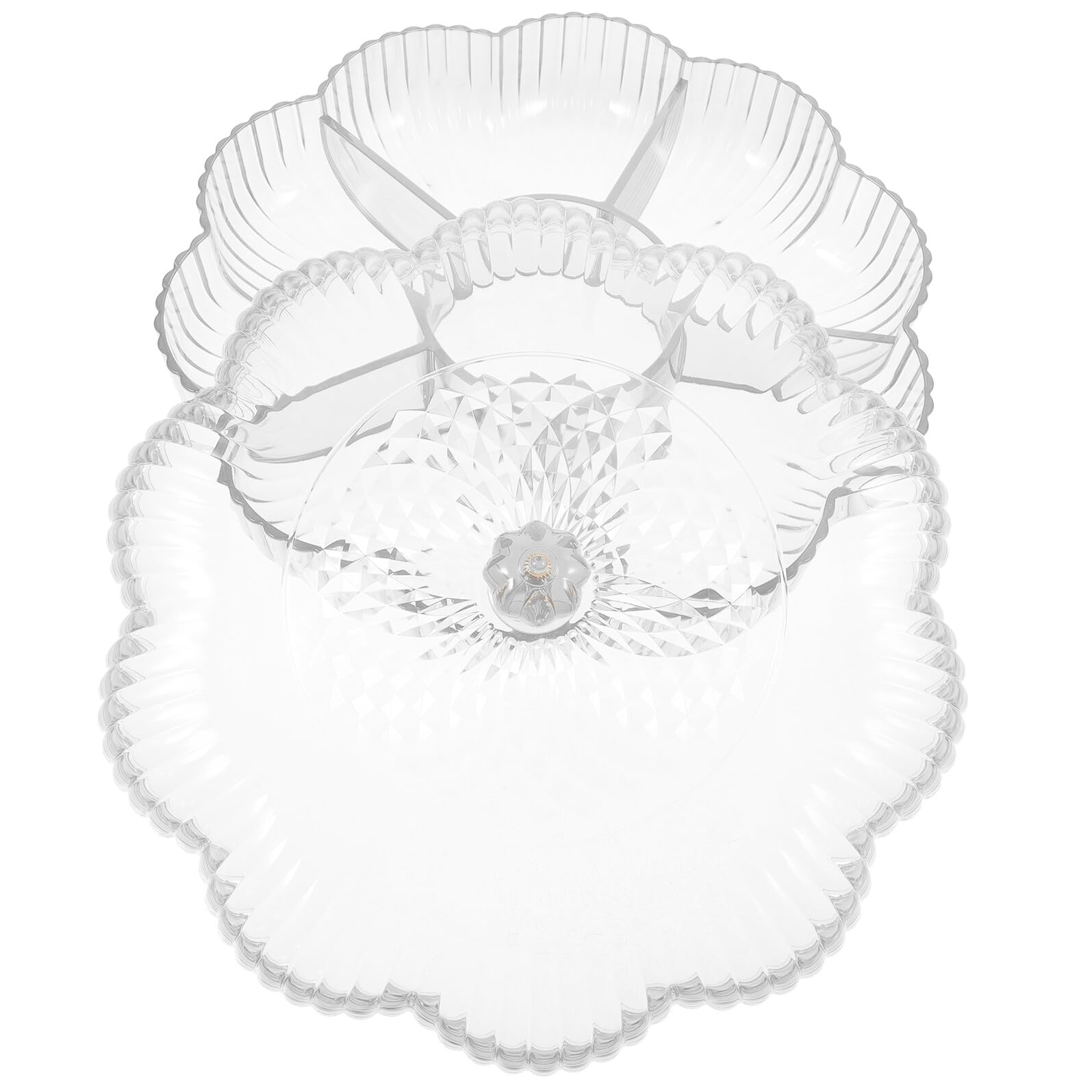 ULTECHNOVO Bandeja para Servir y Aperitivos Organizados Dividida Compartimentos de Ps Adecuado para Fiestas y Aperitivos Organizados para Fiestas para Frutas y Snacks en Cocina o Mesa