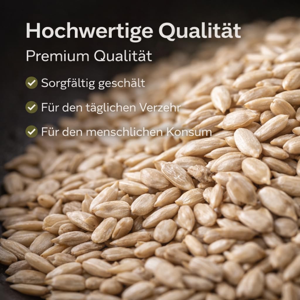 GiDeli Sonnenblumenkerne geschält 20 kg im Eimer - Roh und Ungesalzen - Gesunder Snack für Menschen - Ideal zum Essen, Backen und Kochen