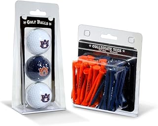 Team Golf NCAA Logo Imprinted Golf Balls (3 Count) & 2-3/4" Regulation Golf Tees (50 Count), Mult...