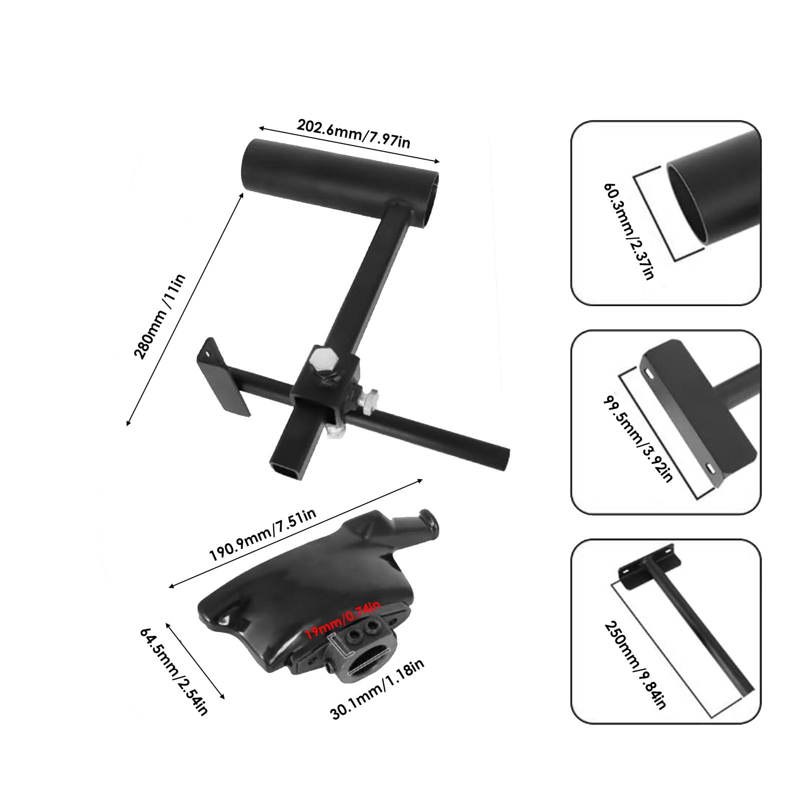 Smontagomme manuale Kit testa d'anatra Strumento di montaggio per rimozione pneumatici testa d'anatra in acciaio al carbonio premium per pneumatici 16-21 pollici Durevole