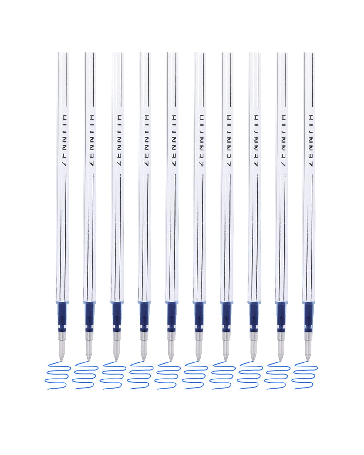 Photo 1 of 10 Pieces Gel Ink Pen Refills Replaceable Ballpoint Blue Ink Pen Refills Extra Fine Point 0.5mm Smooth Writing for Office School Supplies (Blue Ink)