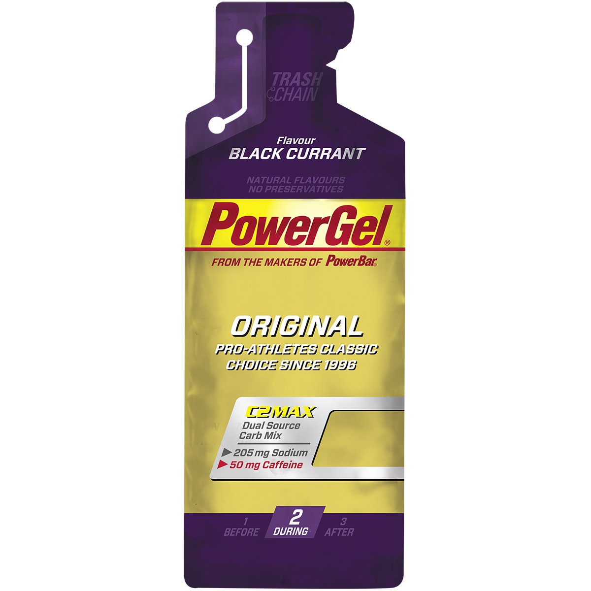 Powerbar PowerGel Original 41 g Beutel X 24 Gele - Schwarze Johannisbeere + Koffein