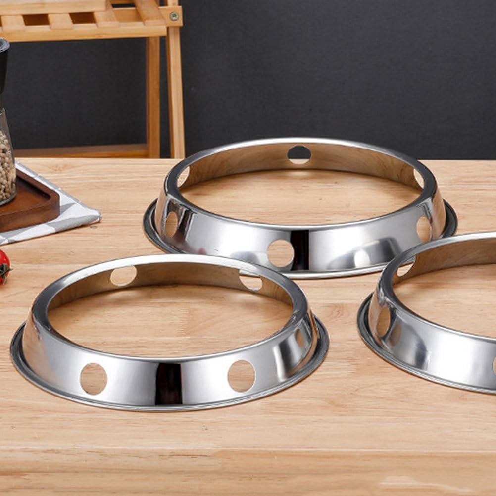 SHOWERORO Stainless Steel Wok Ring for Gas Stove 9.25 Inch Heat Resistant Stove Rack Pot Holder Kitchen Cooking Accessory Durable Support for Wok and Frying Pan