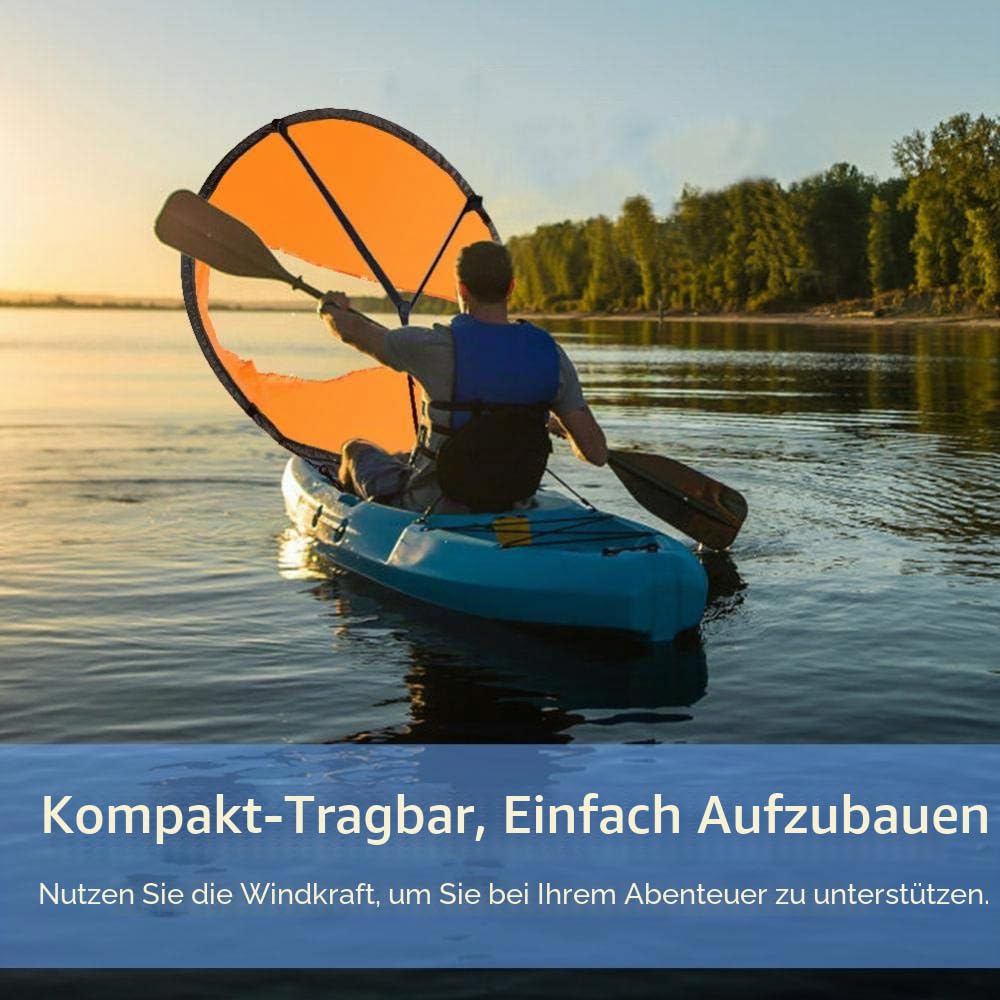 VGEBY1 Wind Sail, PVC Faltbares Board Wind Sail mit Transparentem Fenster für Kajak Kanus Schlauchboote