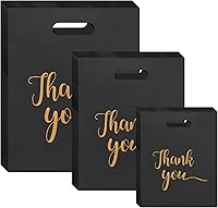 Vista 9 de Bolsas de agradecimiento para negocios pequeños, bolsas de mercancía de plástico extra gruesas con asas para venta al por menor, bolsa de compras