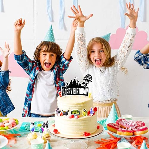 Allknow GAMINGCAKECUPCAKE1 25 Pcs Battle Royale Cake Decorations Cake Topper Cupcake Toppers Birthday Decorations Party Supplies thumb #4
