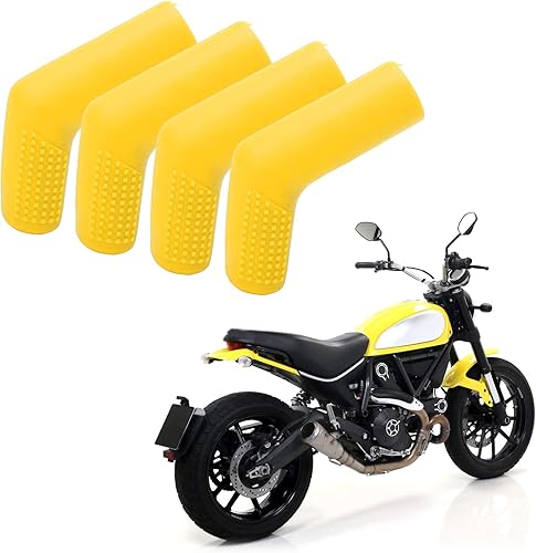 Miniatura 5 de KIMISS Protector de zapatos de palanca de cambios de motocicleta, 4 unidades, protector de zapatos de goma antideslizante universal para