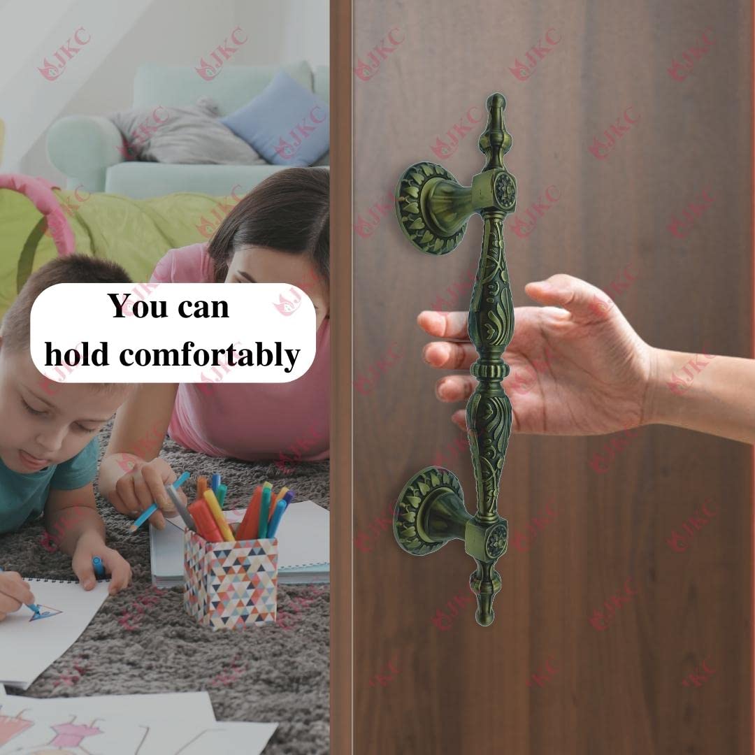 JKC Antique Door Handle 8 Inch, Suitable for Main Door - Elegant and Classic Door Handles, Perfect for Wardrobe Doors and Main Door Handle Needs - Pack of 1 2