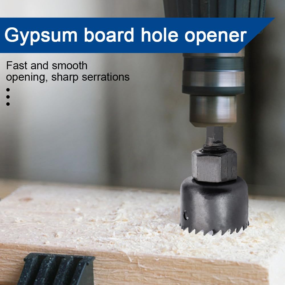 11/16 pezzi set di seghe a tazza per la lavorazione del legno set di punte da trapano in acciaio al carbonio 19-127mm set di frese per soffitto in cartongesso kit seghe a tazza per legno, 11 PZ, 1