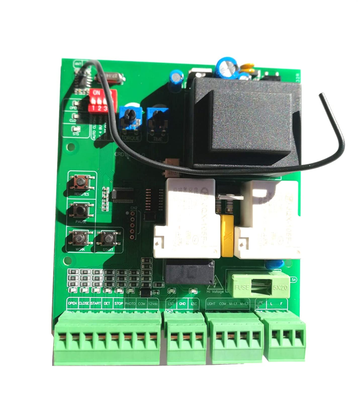Abridor de puerta de Garaje, Controlador de potencia de apertura de puerta corredera automática PCB C.A. Placa de circuito de control de motor(Board 2 keyfobs)
