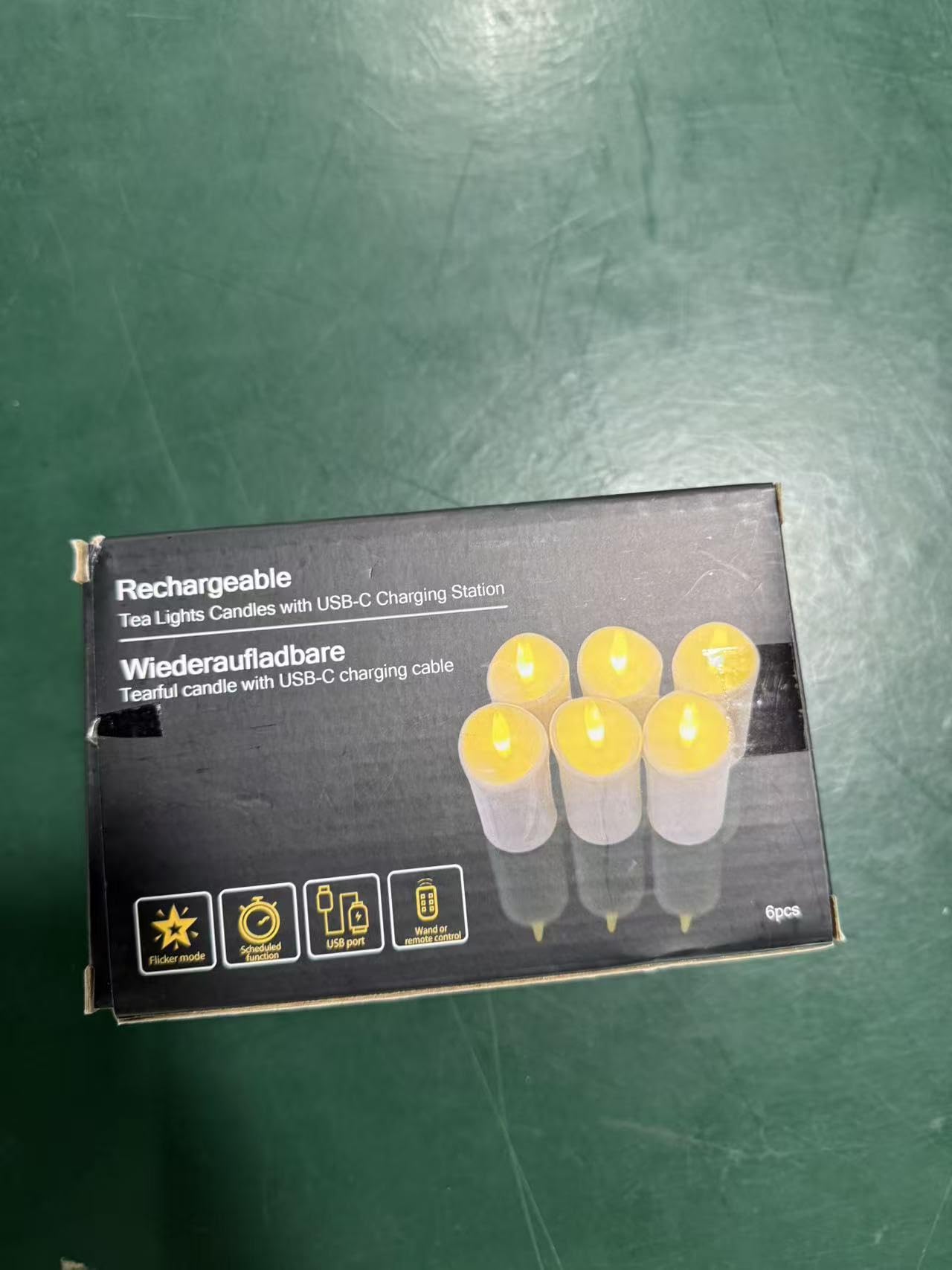 Pack de 6 Velas LED Recargables sin Llama, Velas Eléctricas con Mando a Distancia y Temporizador, Reutilizables, hasta 4 Días de Autonomía, Decoración para Hogar y Bodas