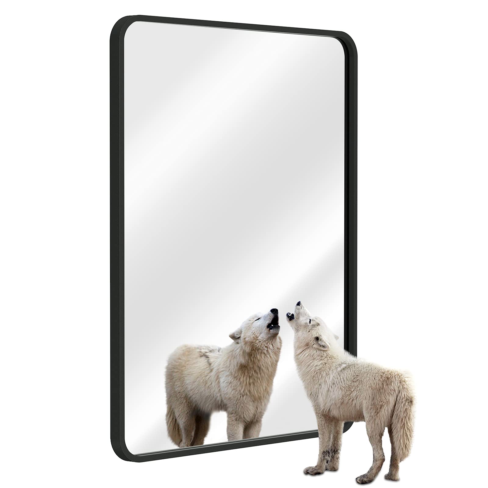 Buy GrailLife 24 x 36 Inch Black Rectangle Mirror,Bathroom Rounded Rectangular Wall ed Mirror