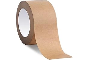 WANBAO Brown Kraft Tape: 2 inch x 55 Yard Gummed Paper Tape...