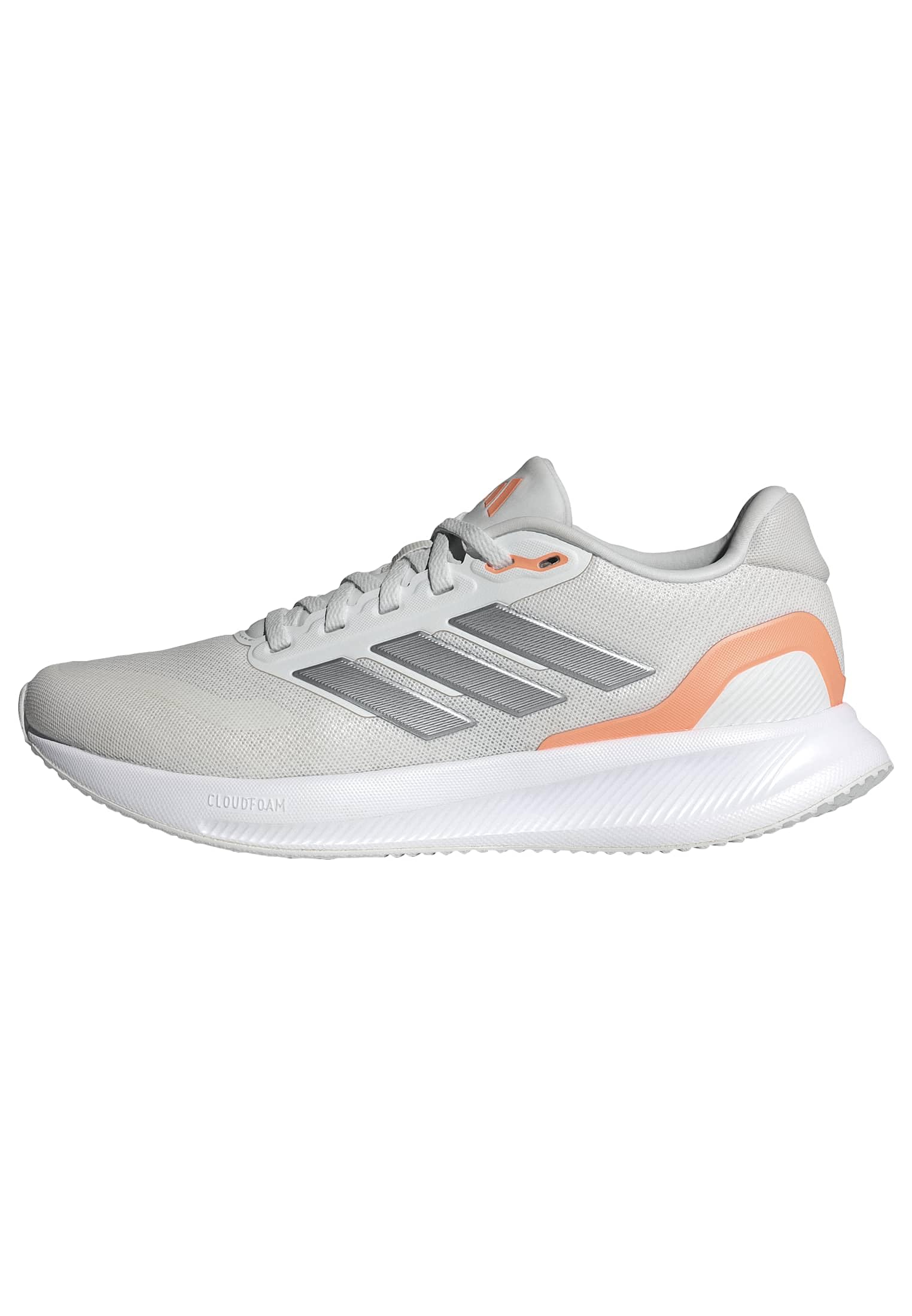 adidas Women's Runfalcon 5 Running Shoes, Crystal White/Iron met./Beam Orange, 3.5 UK