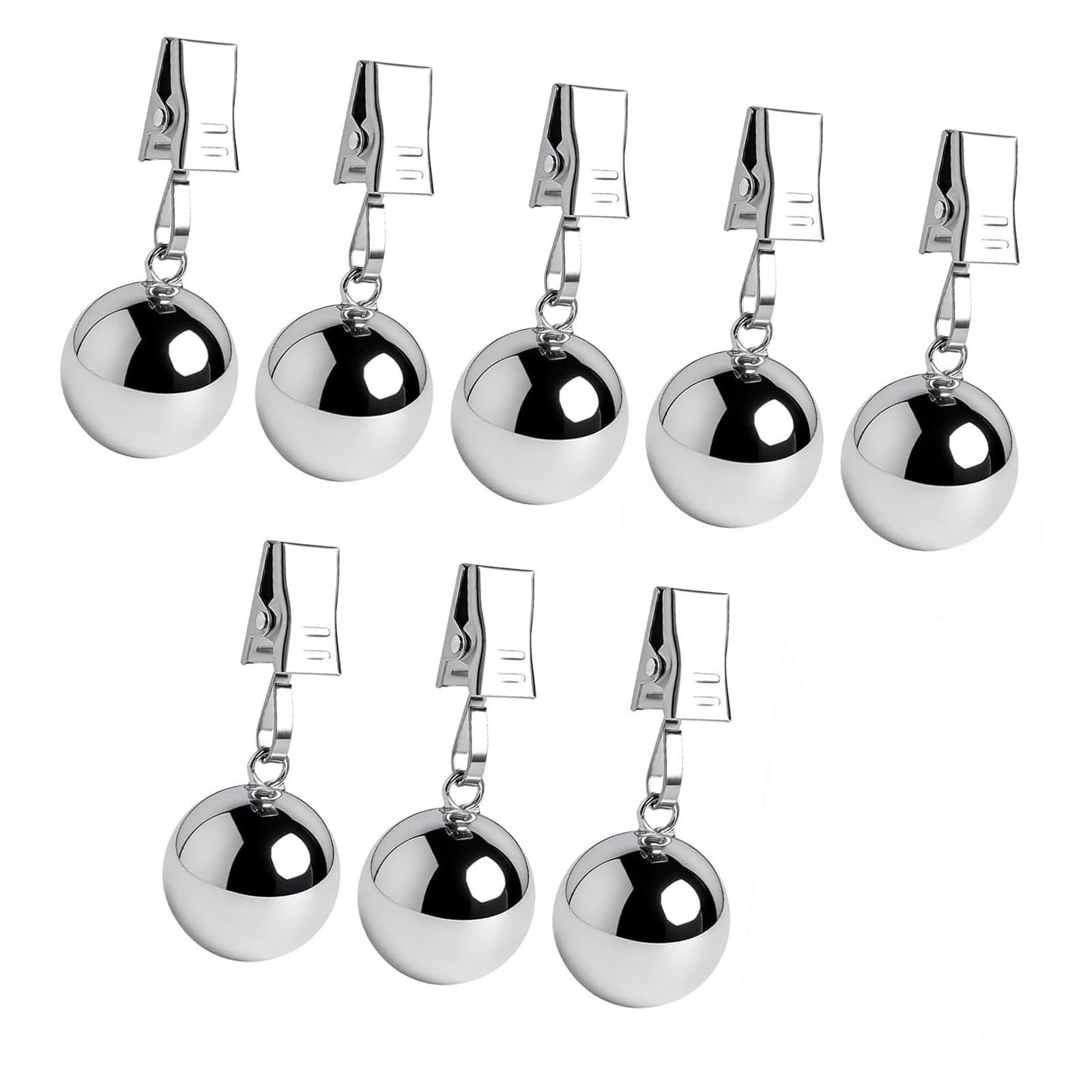 fexxkg Pack Of 8 Elegant Metal Sphere Tablecloth Weights Steel Ball Tablecloth Holders for Formal Event & Home Decors