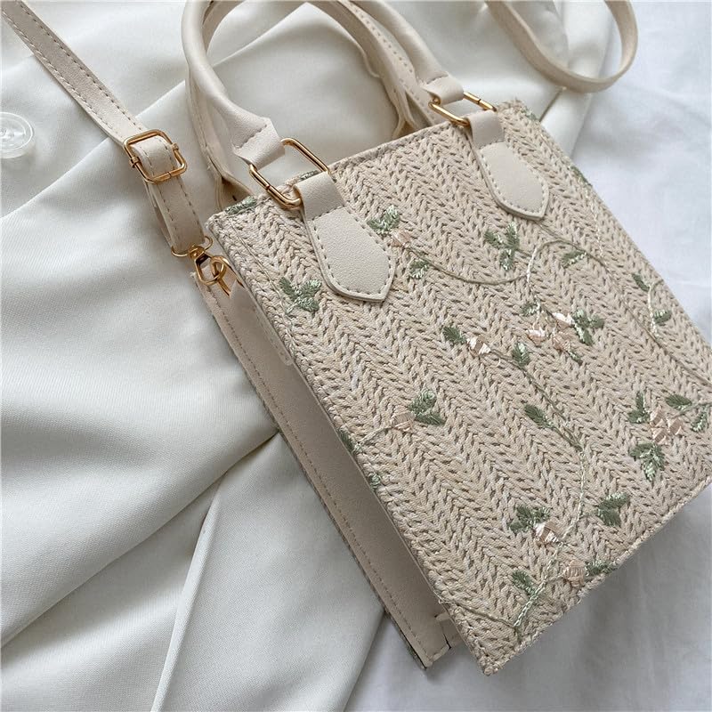 Khaki Weave Bag 1 Piece, Cute Woven Handheld Bag, Stylish for Market Trips Cafe Runs, Durable and Chic3