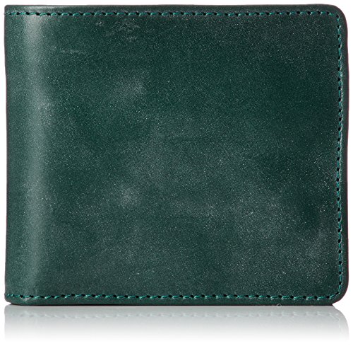 二つ折り財布 HIP WALLET W DIVIDER 03-6171 / 小銭入れ付き ブライドルレザー 牛革 スコットランド製 BOTTLE GREEN