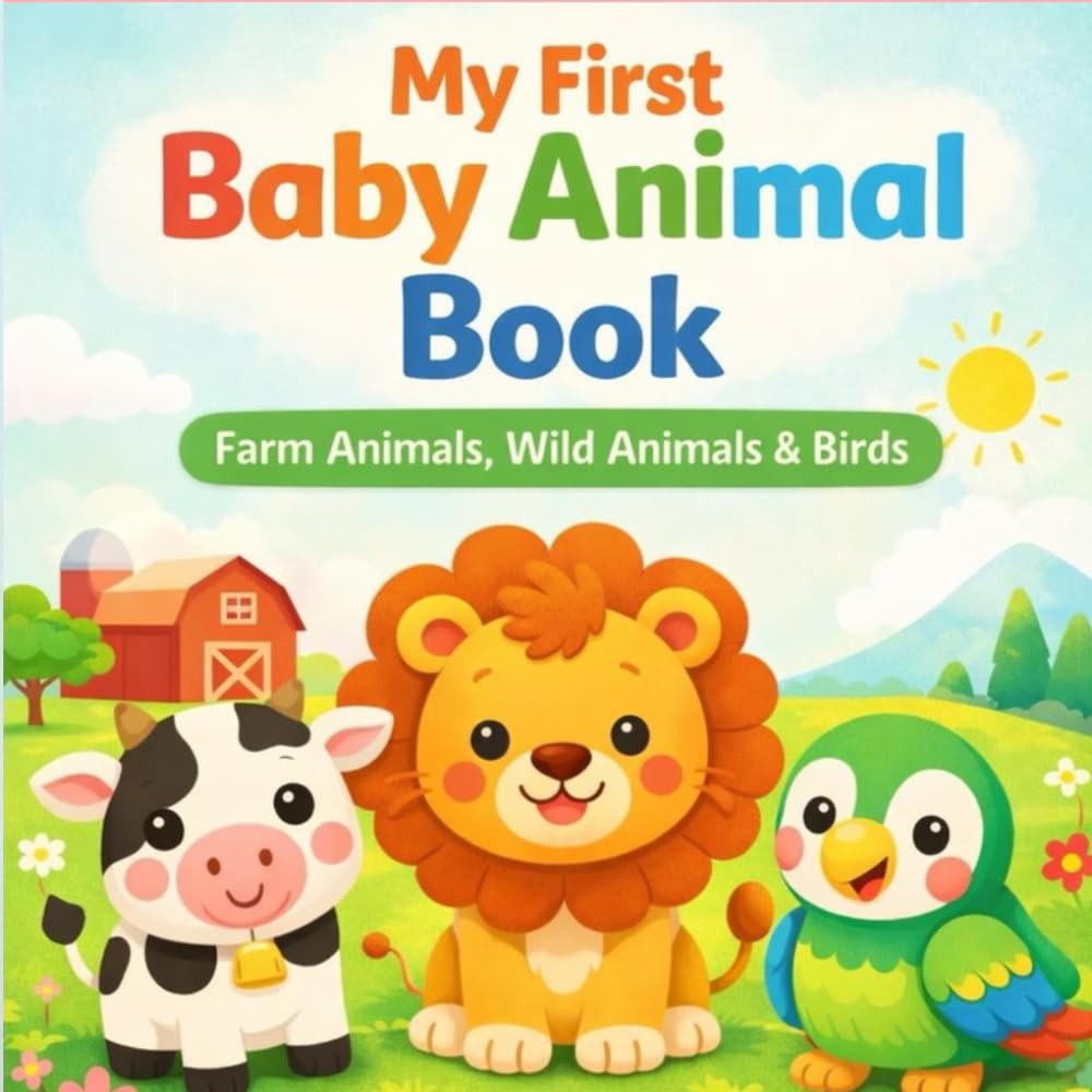 My First Baby Animal Book: Farm Animals, Wild Animals & Birds for Ages 0–3 (My First Baby Learning Series)