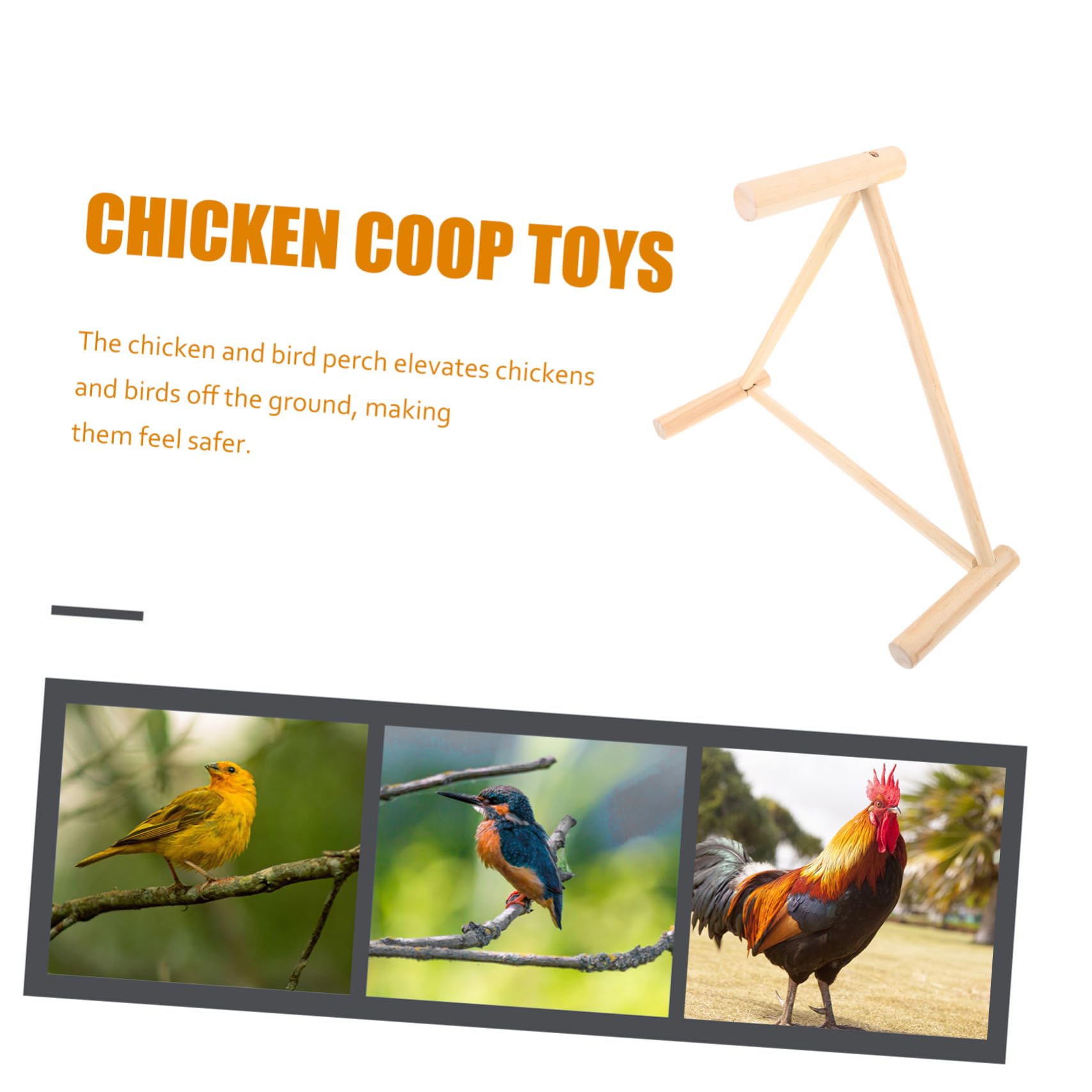 ifundom 4 Soportes De Madera para Pájaros Perchas para Gallineros Columpios para Pollos Perchas Adicionales para Pájaros Perchas para Gallineros Juguetes para Perchas De Pollo Jaula