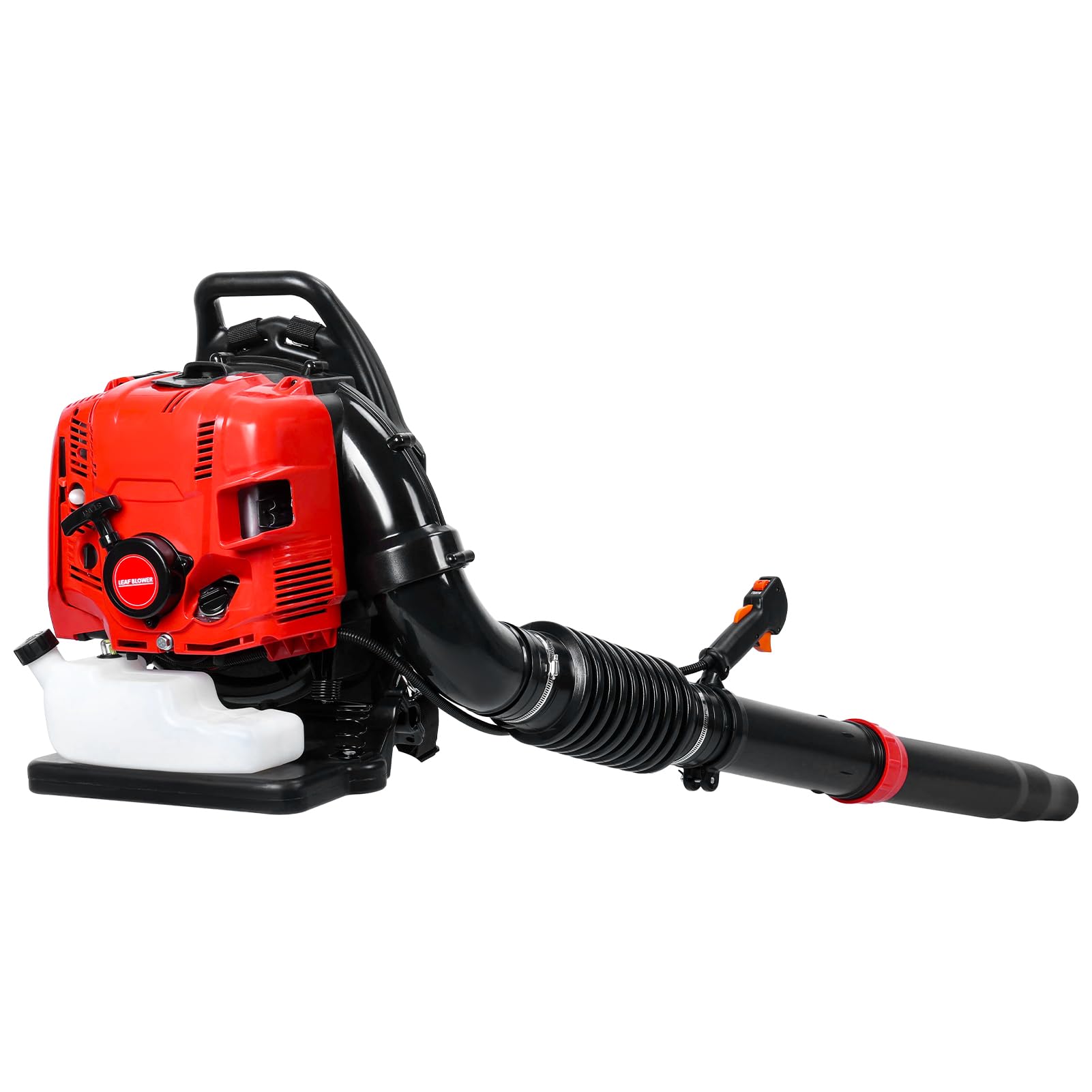 75.6CC 4-Cycle Gas Backpack Leaf Blower, 900 CFM, 210 MPH, 5HP, Low Vibration, Cruise Control