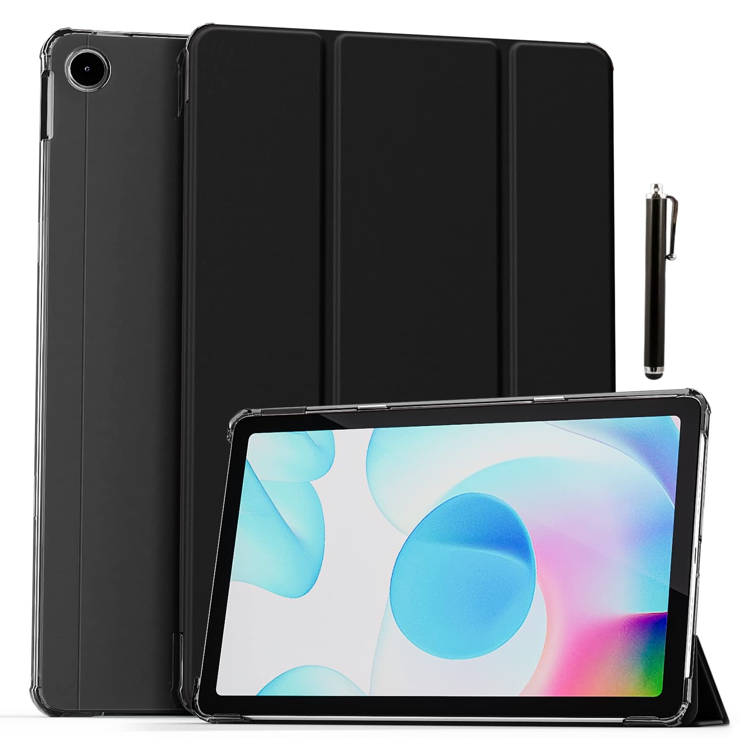 ProElite Smart Flip Case Cover for Realme Pad 10.4 inch Translucent Back with Stylus Pen, Black (B0BLN1XSZX) Amazon Price History, Amazon Price Tracker