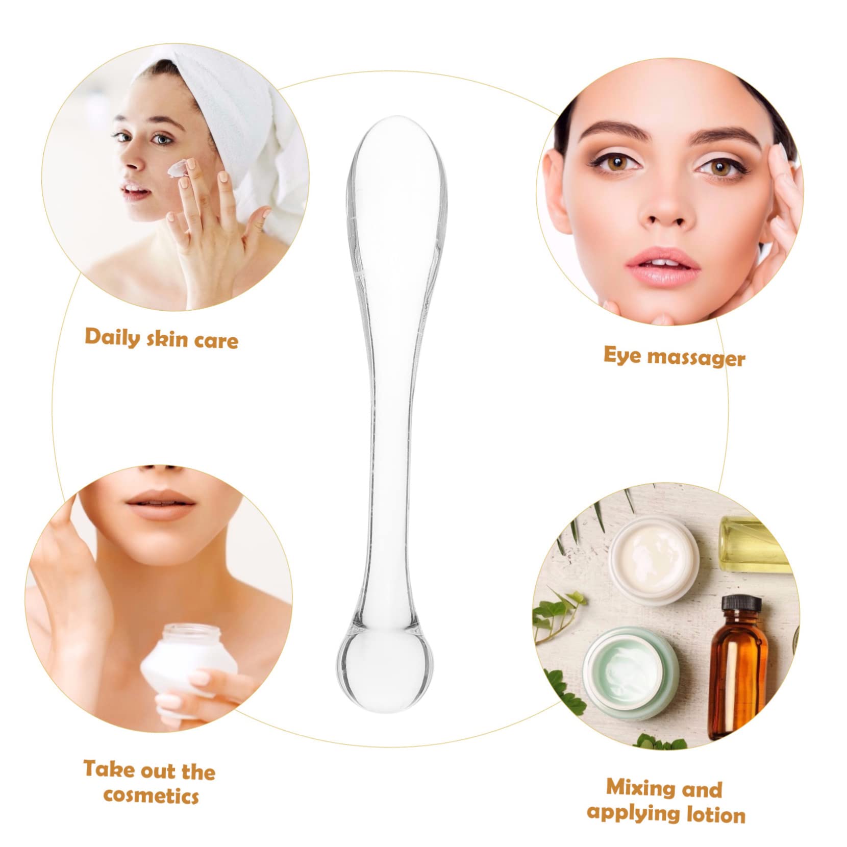 TOVINANNA Multi-functional Face Spoons Set Beauty Acrylic Creams Applicator for Skincare for Women