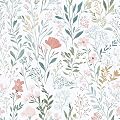 Froluya Floral Peel and Stick Wallpaper Boho Floral Contact Paper 16.9" x 118.1" Modern Wildflower Self Adhesive Wallpaper for Bathroom Flower Decorative Removable Wall Paper for Bedroom Cabinets
