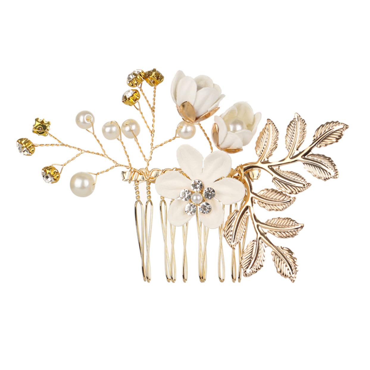 FRCOLOR 10stücke Teiliges Set Handgemachter Perlen Haarschmuck Für Hochzeiten Elegante Haarspangen Mit Kristallen Und Blüten Für Braut Und Brautjungfern Für Festliche Anlässe