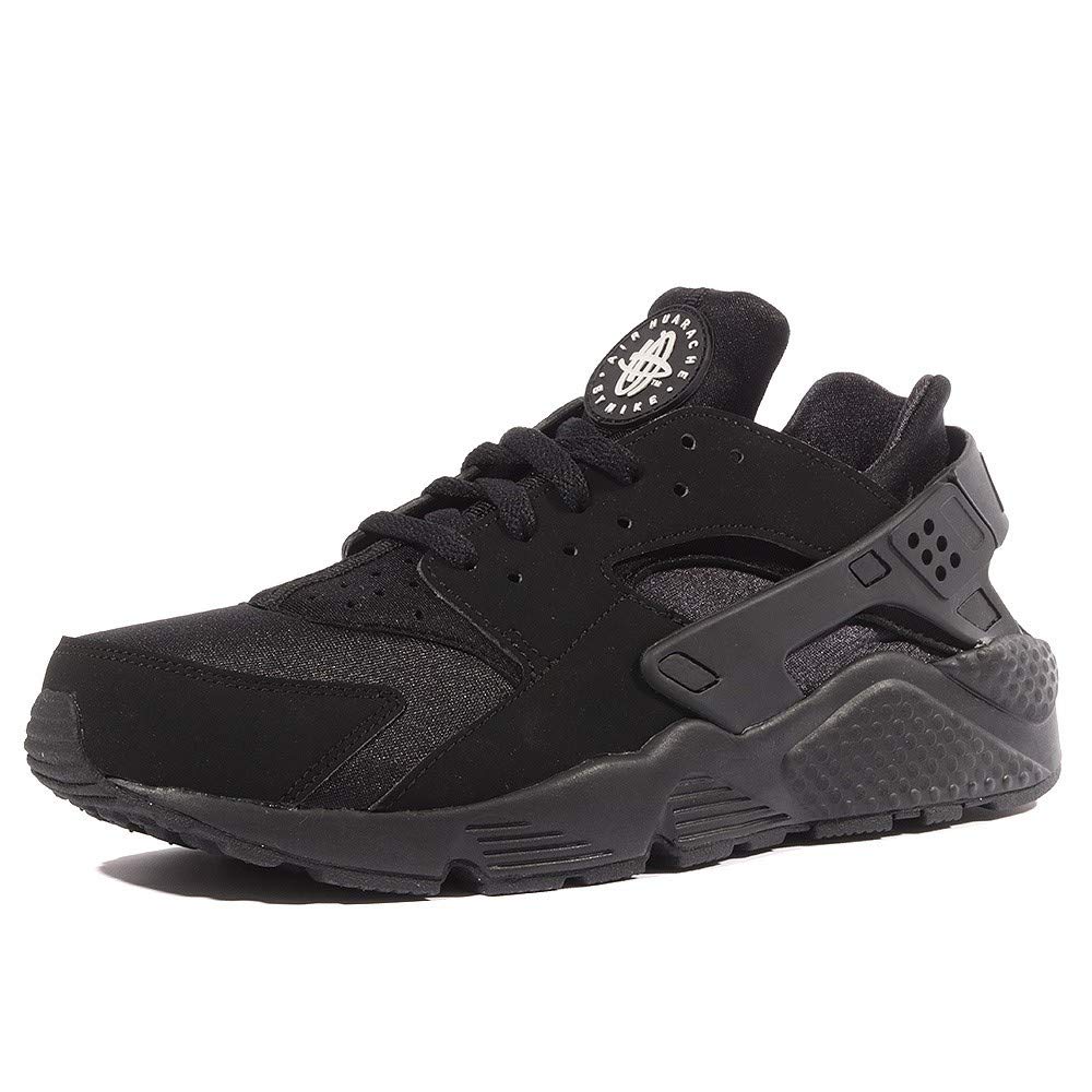 Nike Men's Air Huarache Black/Black/White Running Shoe (8)