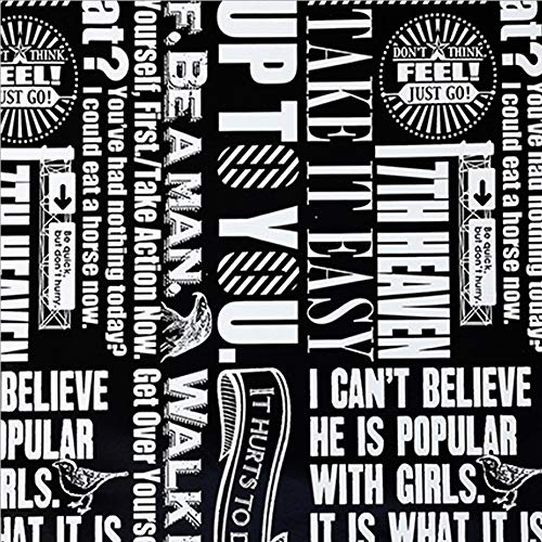 Lovingway Retro Newspaper Shelf Liner 17.7X177 Inch White Text Office File Cabinets Lining Black Paper Waterproof Pvc #TOP3